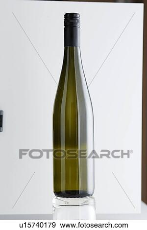 Stock Photo - Close up of bottle of Riesling wine. Fotosearch