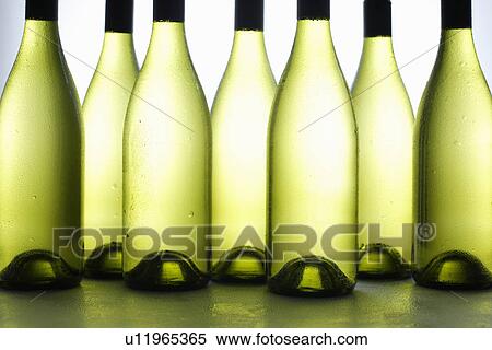 Stock Photography - Close up of bottles of wine. Fotosearch