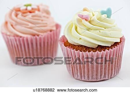 Close up of decorated cupcakes View Large Photo Image Stock Image - Close up of decorated cupcakes. Fotosearch