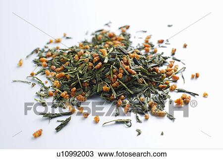 Stock Image - Close up of pile of tea leaves. Fotosearch