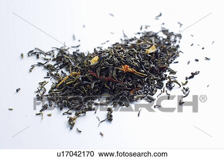 Close up of pile of tea leaves View Large Photo Image Stock Image - Close up of pile of tea leaves. Fotosearch