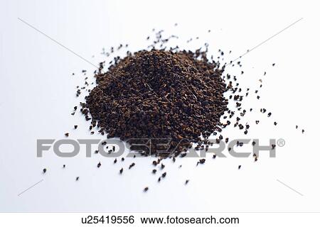 Stock Photograph - Close up of pile of tea leaves. Fotosearch