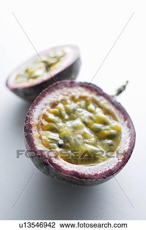 Close up of sliced passion fruit View Large Photo Image Stock Image - Close up of sliced passion fruit. Fotosearch