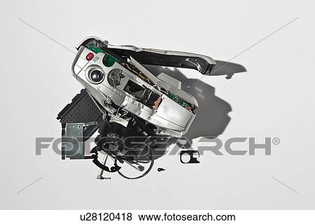 Close up of smashed digital camera View Large Photo Image Stock Photo - Close up of smashed digital camera. Fotosearch