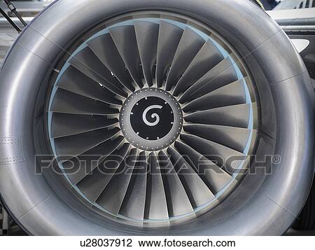 Close up of still jet airplane engine View Large Photo Image Stock Image - Close up of still jet airplane engine. Fotosearch