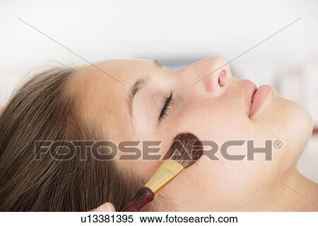 Close up of woman having facial in spa View Large Photo Image Stock Photography - Close up of woman having facial in spa. Fotosearch