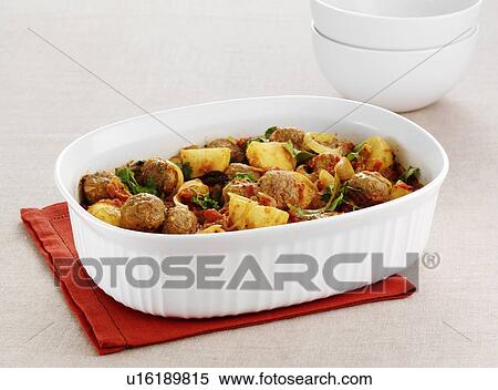 Dish of meatball and potatoes View Large Photo Image Stock Photography - Dish of meatball and potatoes. Fotosearch