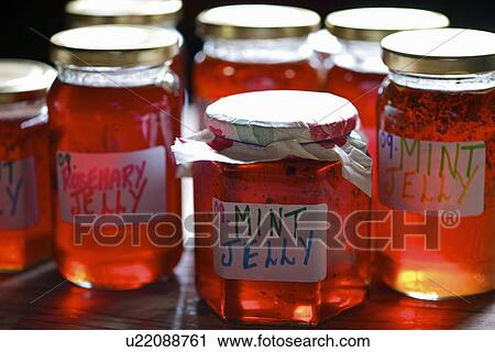 Jars of homemade preserves View Large Photo Image Stock Image - Jars of homemade preserves. Fotosearch