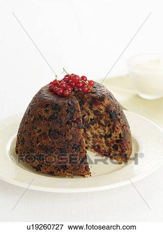 Plate of Christmas pudding View Large Photo Image Stock Photo - Plate of Christmas pudding. Fotosearch