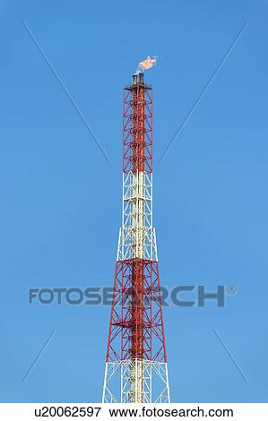 Stock Photo - Tower of chemical plant. Fotosearch