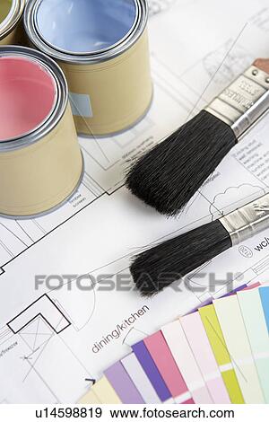 Stock Photo - Decorating tools and materials. Fotosearch