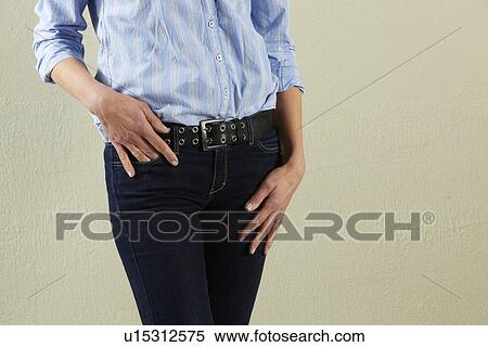 Stock Photography - Detail Studio Shot Of Relaxed Middle Aged Woman. Fotosearch