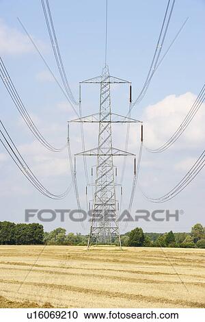Electricity pylons in countryside View Large Photo Image Stock Image - Electricity pylons in countryside. Fotosearch