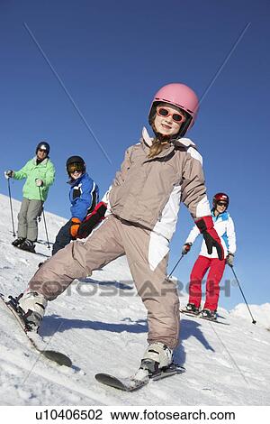 Family On Ski Holiday In Mountains View Large Photo Image Stock Image - Family On Ski Holiday In Mountains. Fotosearch