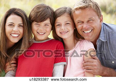 Family outdoors View Large Photo Image Stock Photo - Family outdoors. Fotosearch