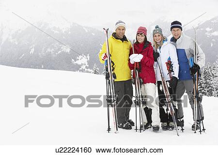 Group Of Middle Aged Couples On Ski Holiday In Mountains View Large Photo Image Stock Image - Group Of Middle Aged Couples On Ski Holiday In Mountains. Fotosearch