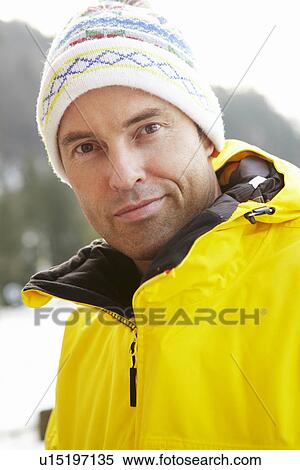 Stock Photography - Middle Aged Man Dressed For Cold Weather. Fotosearch