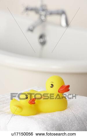 Rubber ducks in bathroom View Large Photo Image Stock Photograph - Rubber ducks in bathroom. Fotosearch