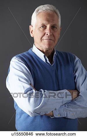 Senior man studio portrait View Large Photo Image Stock Photograph - Senior man studio portrait. Fotosearch