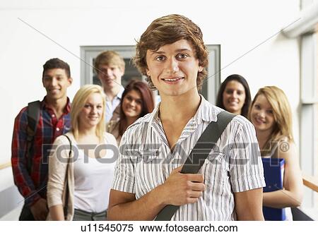 Stock Photography - Students in college. Fotosearch
