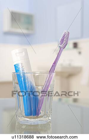 Stock Photo - Toothbrush and toothpaste. Fotosearch