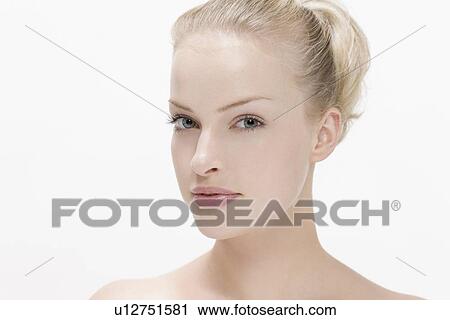 Stock Image - Beauty portrait of woman. Fotosearch