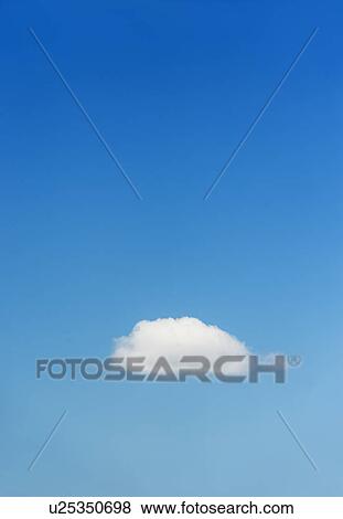 Stock Photo - Blue sky with single cloud. Fotosearch