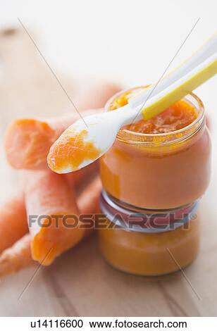 Carrot baby food and fresh carrots View Large Photo Image Stock Image - Carrot baby food and fresh carrots. Fotosearch