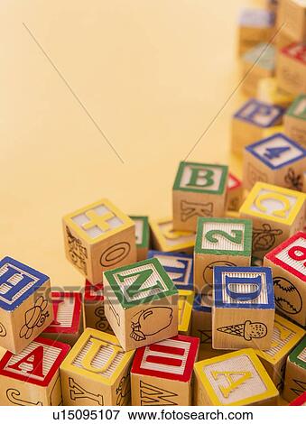 Colorful blocks with alphabet letters View Large Photo Image Stock Photo - Colorful blocks with alphabet letters. Fotosearch