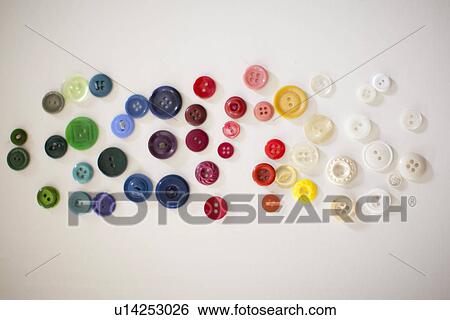 Stock Photograph - Colorful buttons on white background. Fotosearch