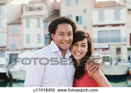 France, Cassis, Portrait of smiling couple View Large Photo Image Stock Photography - France, Cassis, Portrait of smiling couple. Fotosearch
