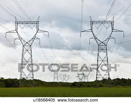 France, Rocroi, Rural landscape with power line View Large Photo Image Stock Photography - France, Rocroi, Rural landscape with power line. Fotosearch
