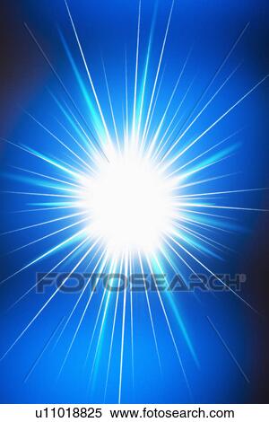 Stock Photography - Glowing star on blue. Fotosearch