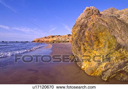 Stock Image - Mexico, Gulf of California, Baja California Sur, View of sandy beach. Fotosearch