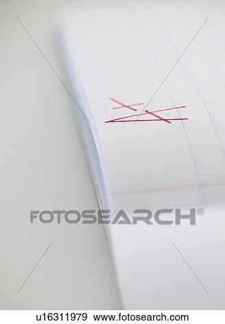 Stock Photo - Notebook with A+ grade. Fotosearch