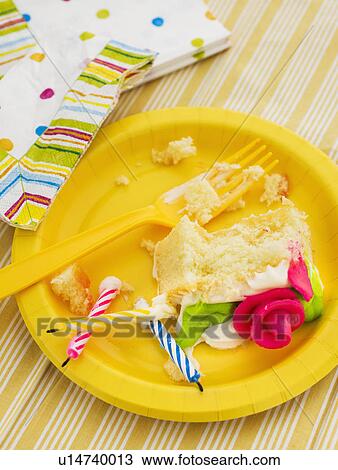 Plate with cake leftovers View Large Photo Image Stock Image - Plate with cake leftovers. Fotosearch