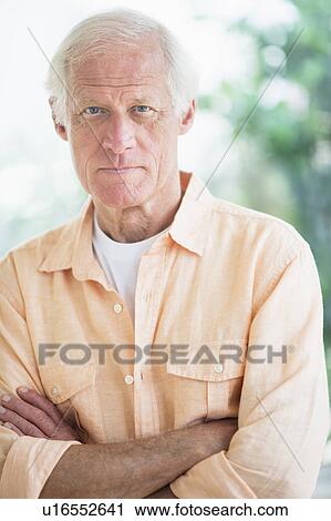 Stock Image - Portrait of senior man. Fotosearch