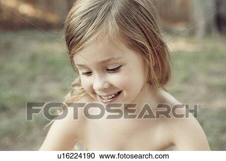 Portrait of smiling girl (6-7) View Large Photo Image Stock Image - Portrait of smiling girl (6-7). Fotosearch