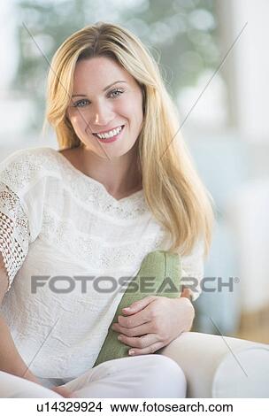 Portrait of woman at home View Large Photo Image Picture - Portrait of woman at home. Fotosearch