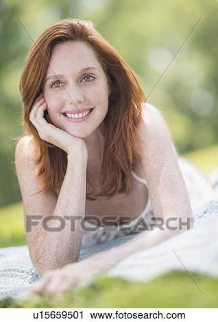 Stock Image - Portrait of woman. Fotosearch
