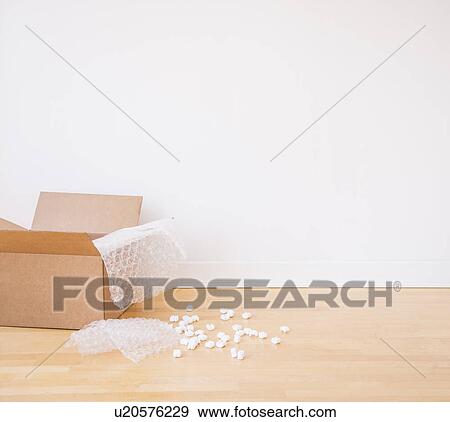 Stock Photo - Studio shot of cardboard box. Fotosearch