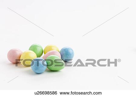 Stock Photograph - Studio shot of colorful eggs. Fotosearch
