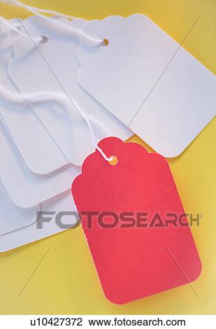 Stock Image - Studio shot of price tags. Fotosearch