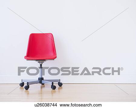 Studio shot of red office chair View Large Photo Image Picture - Studio shot of red office chair. Fotosearch