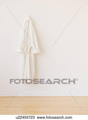 Studio shot of white bathrobe View Large Photo Image Stock Image - Studio shot of white bathrobe. Fotosearch