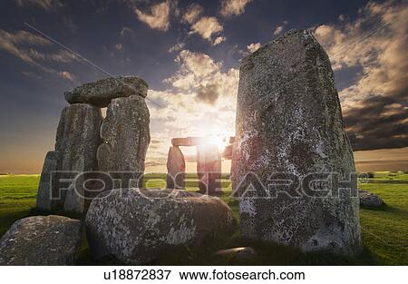 UK, England, Wiltshire, Stonehenge at sunset View Large Photo Image Stock Photo - UK, England, Wiltshire, Stonehenge at sunset. Fotosearch