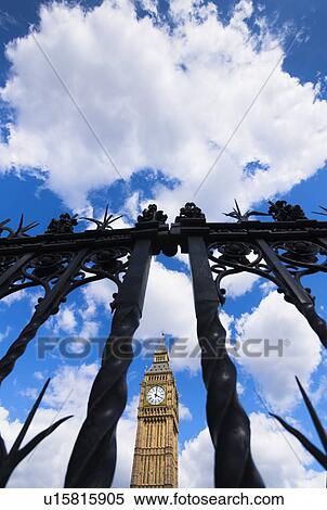 UK, London, Big Ben behind fence View Large Photo Image Stock Photography - UK, London, Big Ben behind fence. Fotosearch