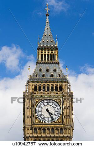 UK, London, Detail of Big Ben View Large Photo Image Stock Photo - UK, London, Detail of Big Ben. Fotosearch