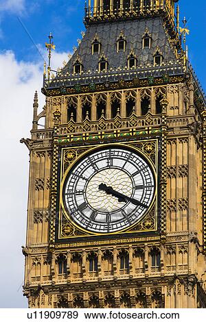Stock Photo - UK, London, Detail of Big Ben. Fotosearch