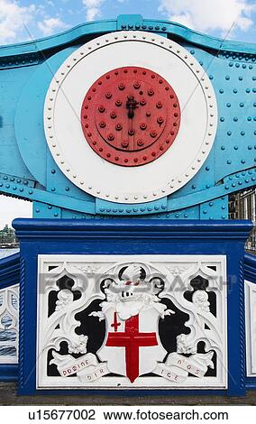 UK, London, Tower Bridge crest View Large Photo Image Stock Image - UK, London, Tower Bridge crest. Fotosearch